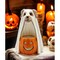 Ceramic Halloween Ghost Dog Holding Pumpkin Jack-O-Lantern T-light Candle Holder